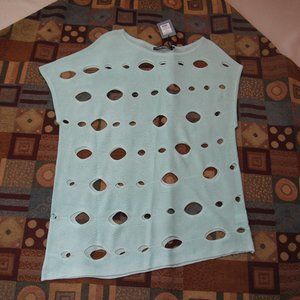 GABBY ISABELLA Women's Top  SIZE- L,XL Surf Blue TOP KNIT 100% Viscose